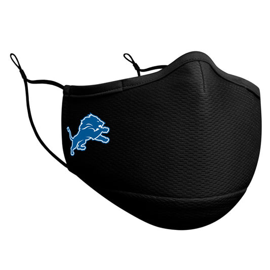 Detroit Lions New Era Adult NFL On-Field Face Covering Mask - Black