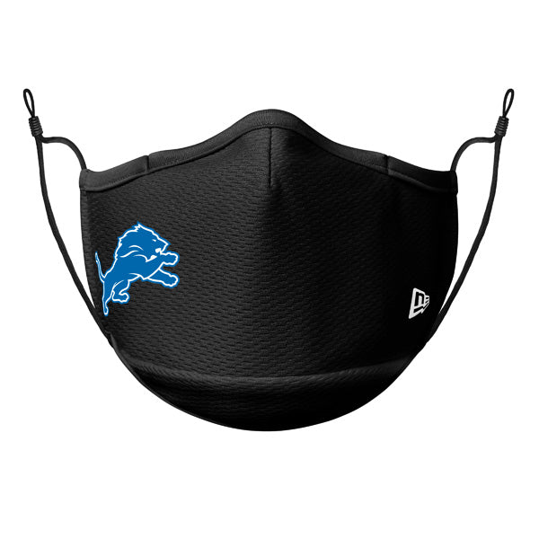 Detroit Lions New Era Adult NFL On-Field Face Covering Mask - Black