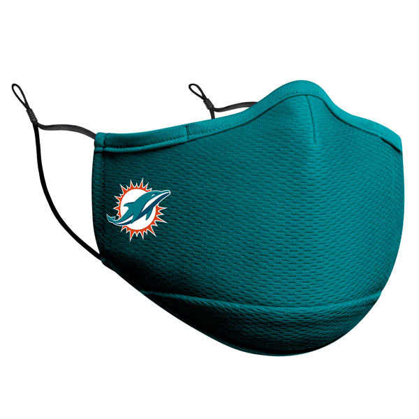 Miami Dolphins New Era Adult NFL On-Field Face Covering Mask - Aqua