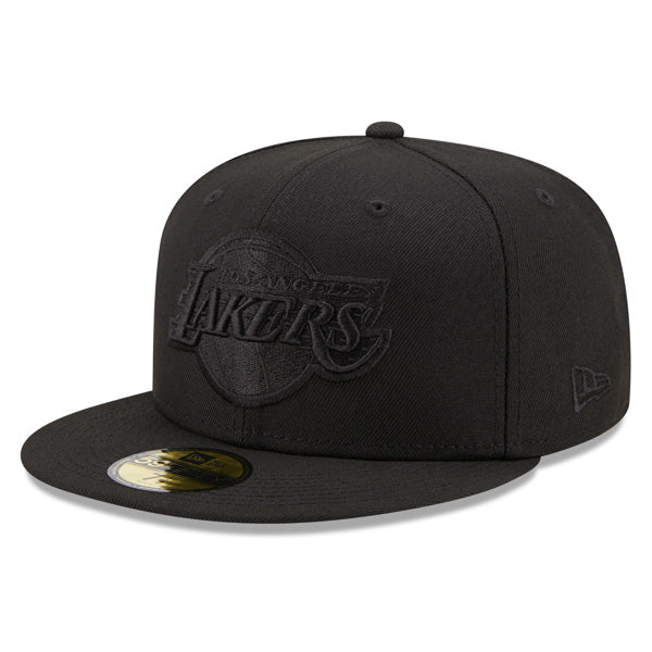 Los Angeles Lakers New Era BOB Black on Black Fitted 59Fifty NBA Hat