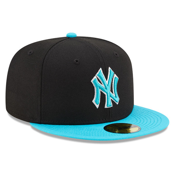 New York Yankees New Era AQUA BLUE HOOK Fitted 59Fifty MLB Hat
