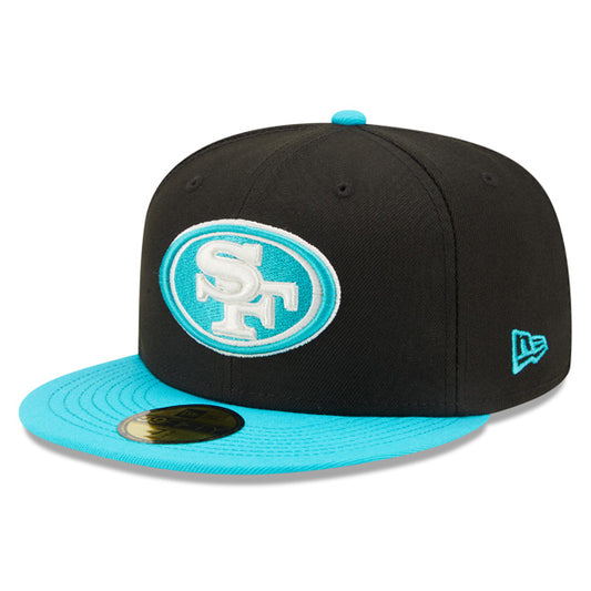 San Francisco 49ers New Era AQUA BLUE HOOK Fitted 59Fifty NFL Hat
