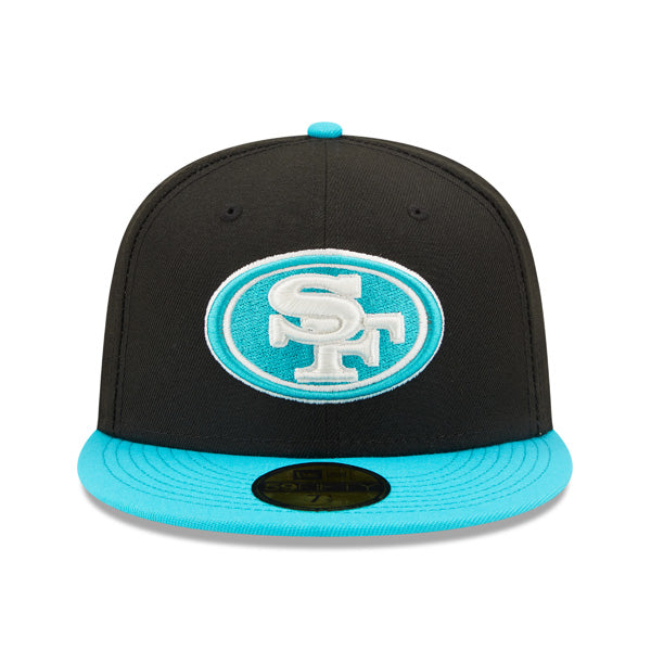 San Francisco 49ers New Era AQUA BLUE HOOK Fitted 59Fifty NFL Hat