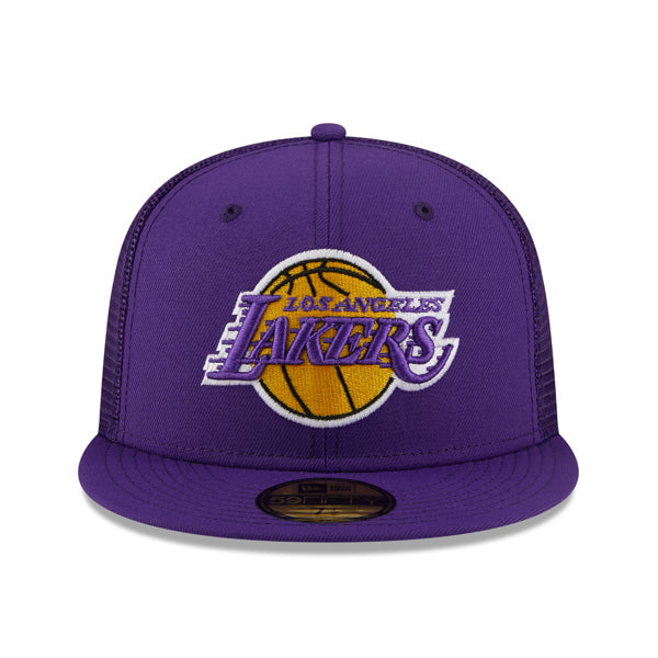 Los Angeles Lakers New Era NBA CLASSIC TRUCKER 59FIFTY Fitted Mesh Hat – Purple