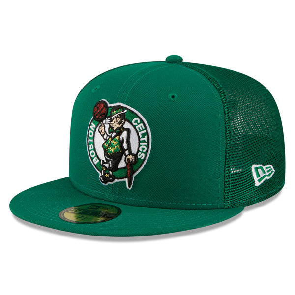 Boston Celtics New Era NBA CLASSIC TRUCKER 59FIFTY Fitted Mesh Hat – Green