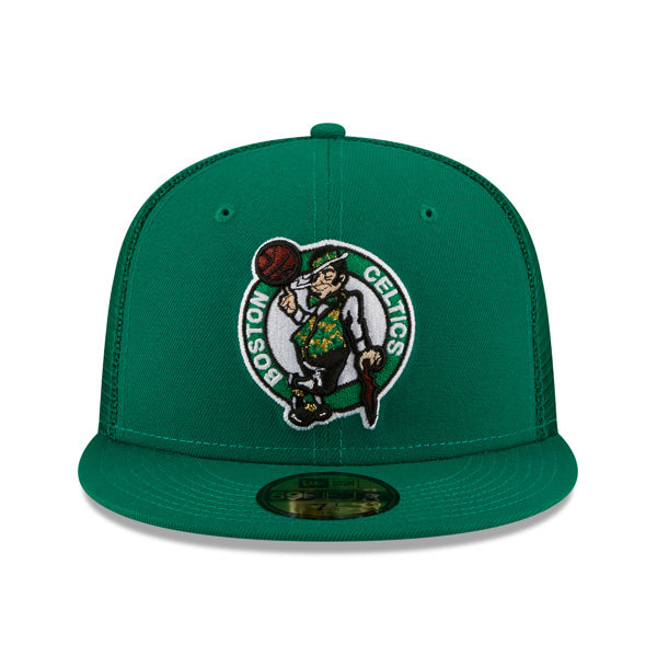 Boston Celtics New Era NBA CLASSIC TRUCKER 59FIFTY Fitted Mesh Hat – Green