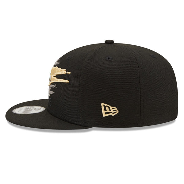 New Orleans Saints New Era LOGO TEAR 9Fifty Snapback NFL Hat - Black/Gold