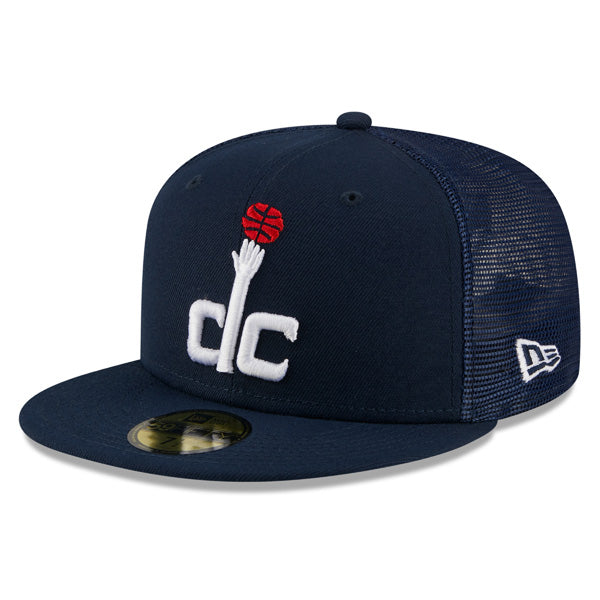 Washington Wizards New Era NBA CLASSIC TRUCKER 59FIFTY Fitted Mesh Hat – Navy