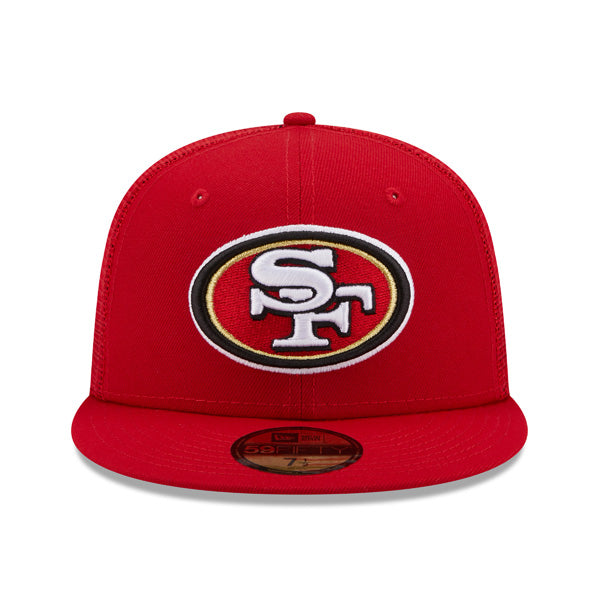 San Francisco 49ers New Era NFL CLASSIC TRUCKER 59FIFTY Fitted Mesh Hat – Scarlet