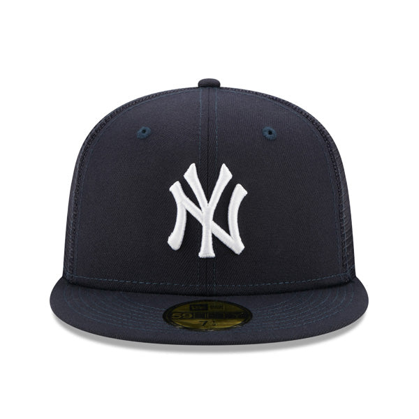 New York Yankees New Era MLB CLASSIC TRUCKER 59FIFTY Fitted Mesh Hat – Navy