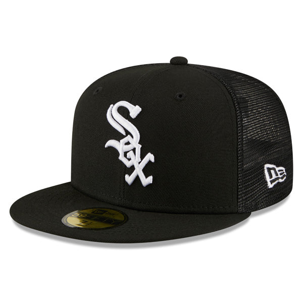 Chicago White Sox New Era MLB CLASSIC TRUCKER 59FIFTY Fitted Mesh Hat – Black