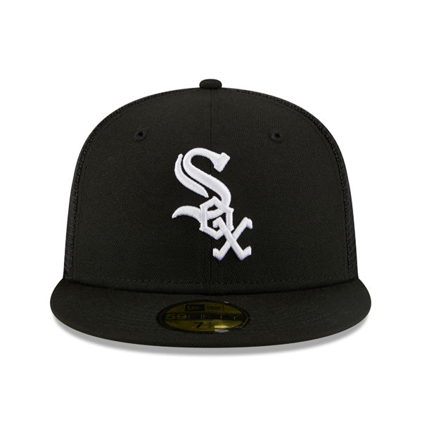 Chicago White Sox New Era MLB CLASSIC TRUCKER 59FIFTY Fitted Mesh Hat – Black