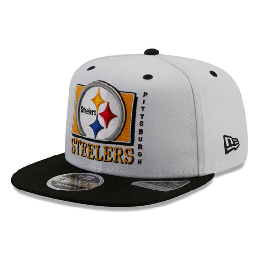 Pittsburgh Steelers New Era TEAM RETRO 9Fifty Snapback NFL Hat - White/Black