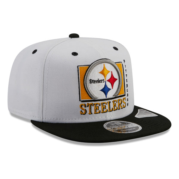 Pittsburgh Steelers New Era TEAM RETRO 9Fifty Snapback NFL Hat - White/Black