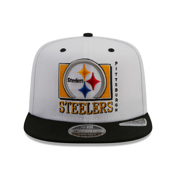 Pittsburgh Steelers New Era TEAM RETRO 9Fifty Snapback NFL Hat - White/Black