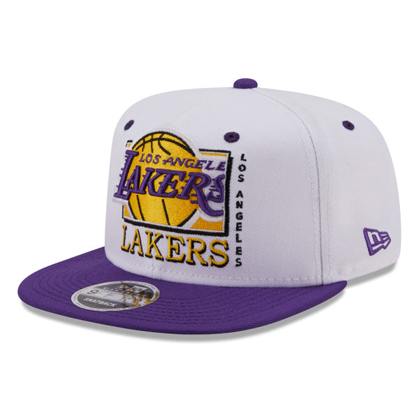Los Angeles Lakers New Era TEAM RETRO 9Fifty Snapback NBA Hat - White/Purple/Yellow