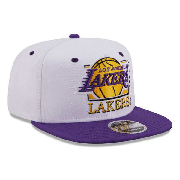 Los Angeles Lakers New Era TEAM RETRO 9Fifty Snapback NBA Hat - White/Purple/Yellow