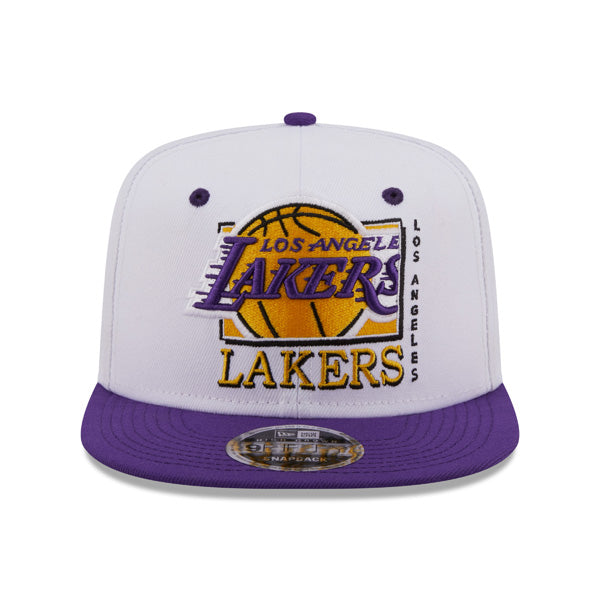 Los Angeles Lakers New Era TEAM RETRO 9Fifty Snapback NBA Hat - White/Purple/Yellow