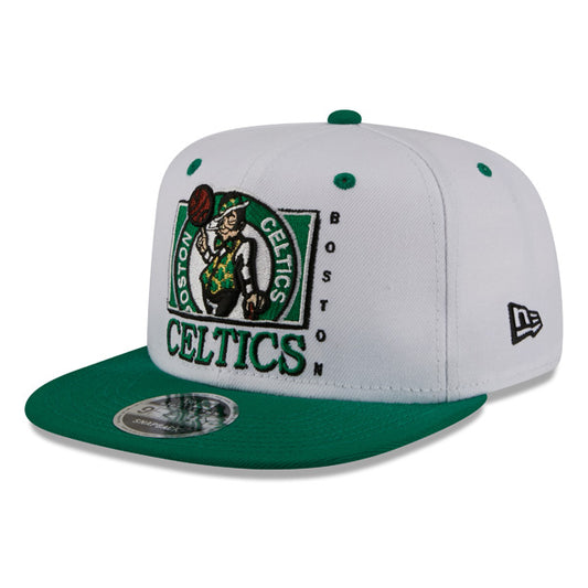 Boston Celtics New Era TEAM RETRO 9Fifty Snapback NBA Hat - White/Green