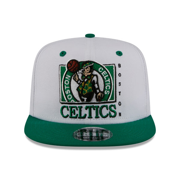 Boston Celtics New Era TEAM RETRO 9Fifty Snapback NBA Hat - White/Green