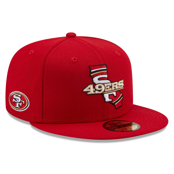 San Francisco 49ers New Era LOCAL Fitted 59Fifty NFL Hat - Scarlet