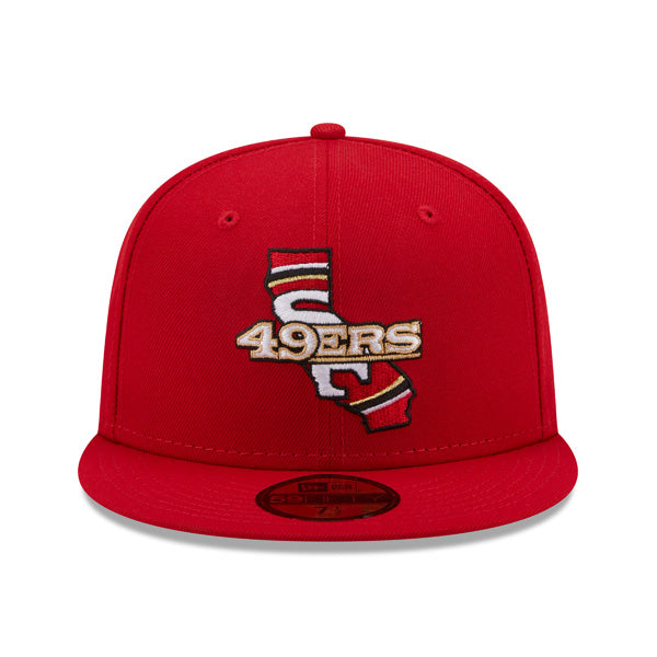 San Francisco 49ers New Era LOCAL Fitted 59Fifty NFL Hat - Scarlet