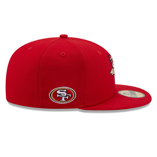 San Francisco 49ers New Era LOCAL Fitted 59Fifty NFL Hat - Scarlet