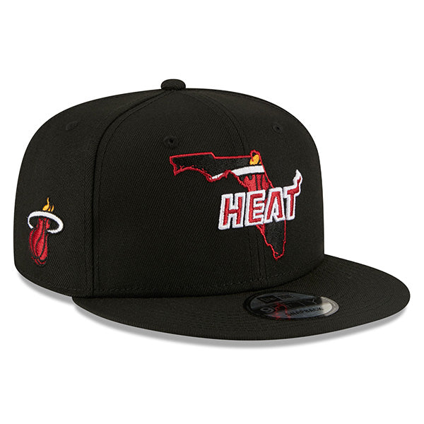 Miami Heat New Era LOCAL 9Fifty Snapback NBA Hat - Black