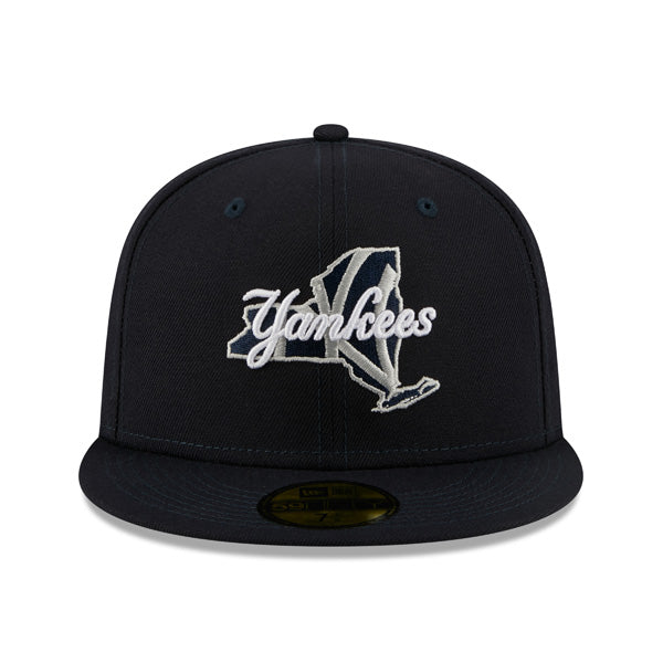 New York Yankees New Era LOCAL Fitted 59Fifty MLB Hat - Navy