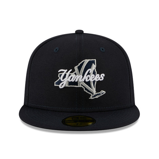New York Yankees New Era LOCAL Fitted 59Fifty MLB Hat - Navy