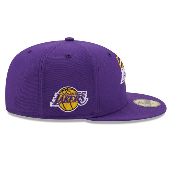 Los Angeles Lakers New Era LOCAL Fitted 59Fifty NBA Hat - Purple