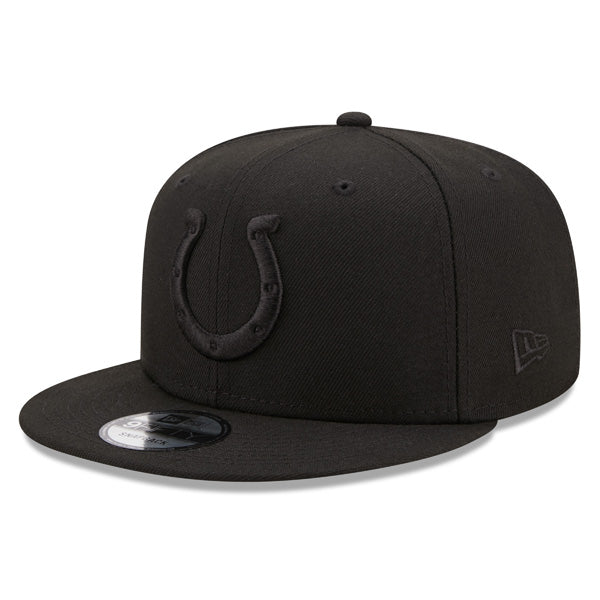 Indianapolis Colts New Era BLACK OUT 9Fifty Snapback NFL Hat - Black