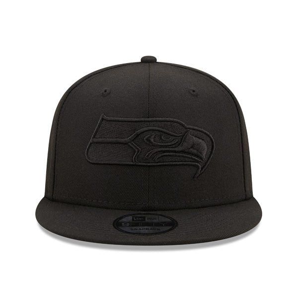 Seattle Seahawks New Era BLACK OUT 9Fifty Snapback NFL Hat - Black
