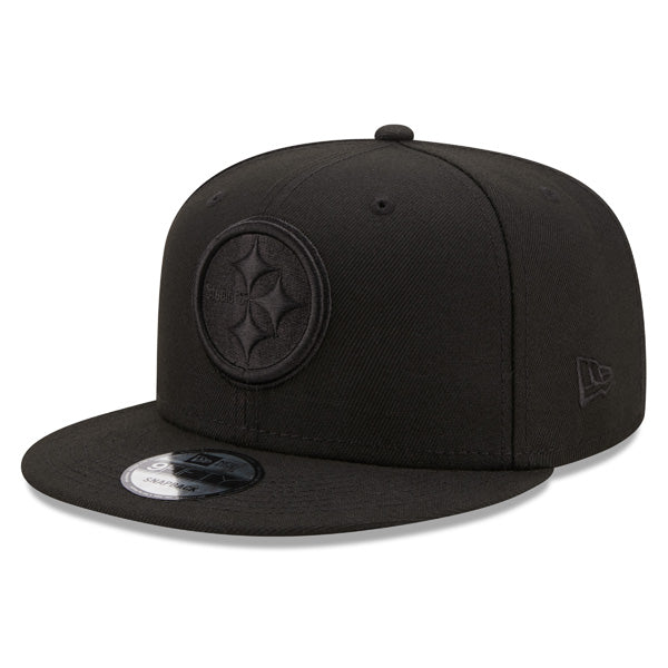 Pittsburgh Steelers New Era BLACK OUT 9Fifty Snapback NFL Hat - Black