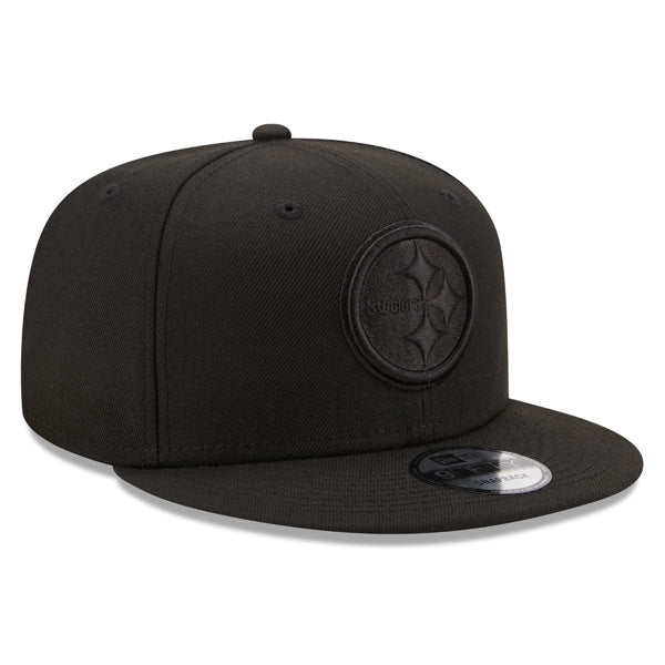 Pittsburgh Steelers New Era BLACK OUT 9Fifty Snapback NFL Hat - Black