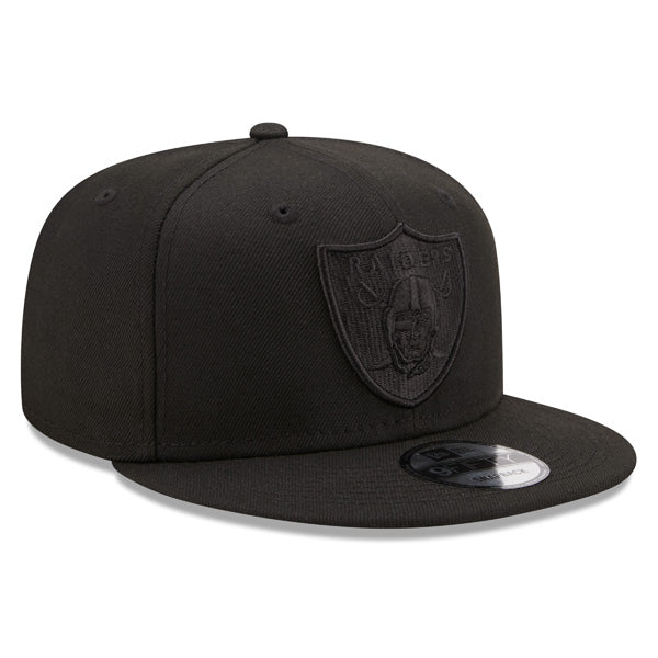 Las Vegas Raiders New Era BLACK OUT 9Fifty Snapback NFL Hat - Black
