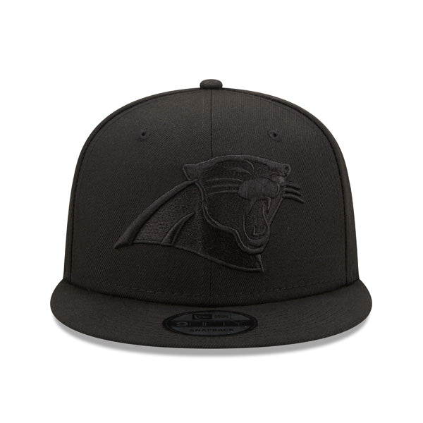 Carolina Panthers New Era BLACK OUT 9Fifty Snapback NFL Hat - Black