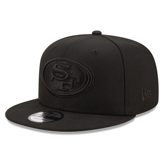 San Francisco 49ers New Era BLACK OUT 9Fifty Snapback NFL Hat - Black