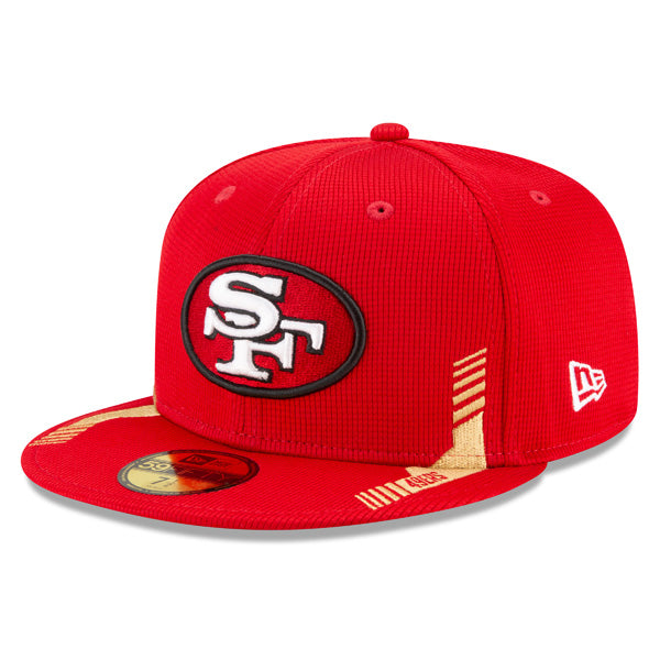 San Francisco 49ers New Era 2021 NFL Official Sideline HOME 59Fifty Fitted Hat - Red/Black