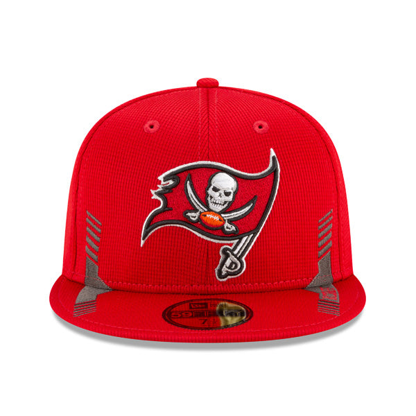 Tampa Bay Buccaneers New Era 2021 NFL Official Sideline HOME 59Fifty Fitted Hat - Red/Pewter