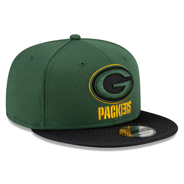 Green Bay Packers New Era 2021 NFL Sideline Road 9FIFTY Snapback Hat - Green/Black