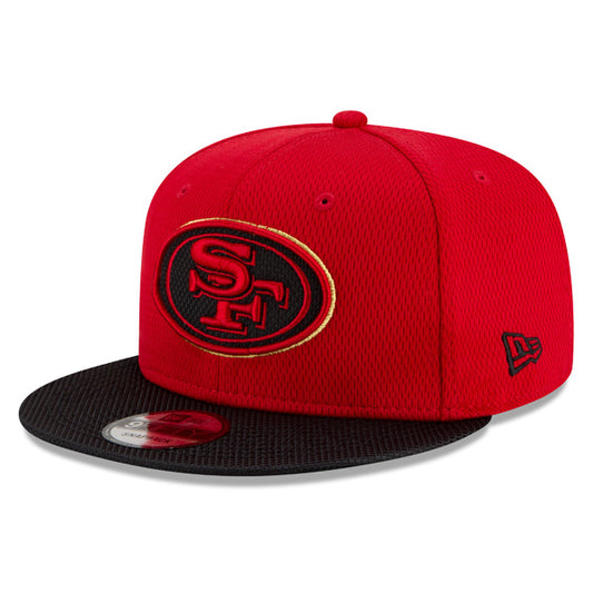 San Francisco 49ers New Era 2021 NFL Sideline Road 9FIFTY Snapback Hat - Red/Black
