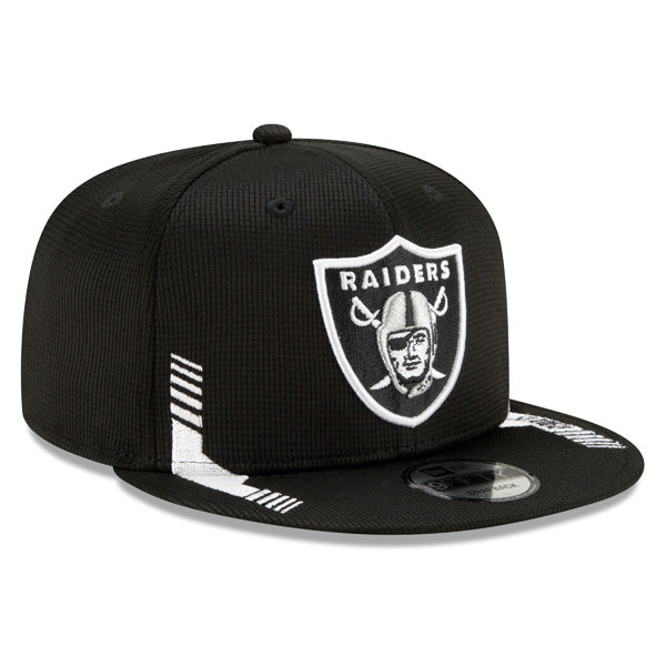 Las Vegas Raiders New Era 2021 NFL Sideline HOME 9Fifty Snapback Hat - Black/Silver