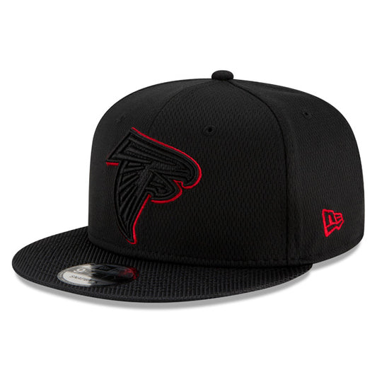 Atlanta Falcons New Era 2021 NFL Sideline Road 9FIFTY Snapback Hat - Black/Red