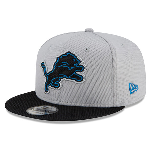 Detroit Lions New Era 2021 NFL Sideline Road 9FIFTY Snapback Hat - Gray/Black