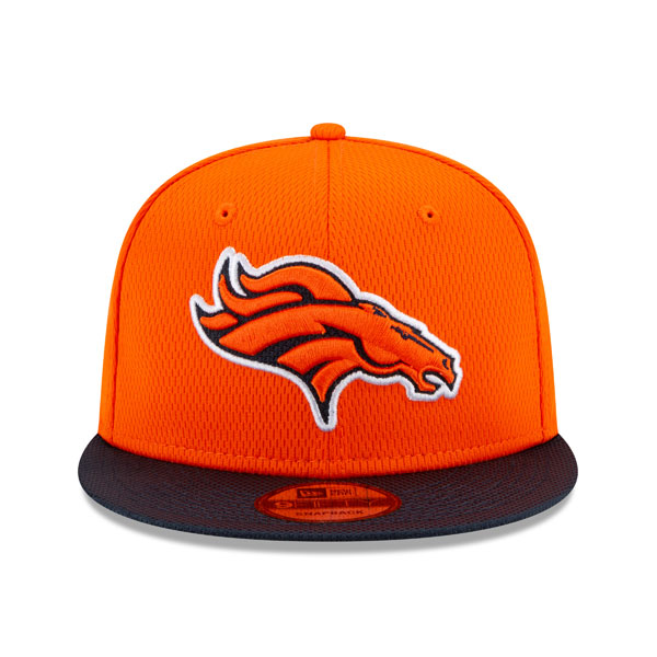 Denver Broncos New Era 2021 NFL Sideline Road 9FIFTY Snapback Hat - Orange/Black
