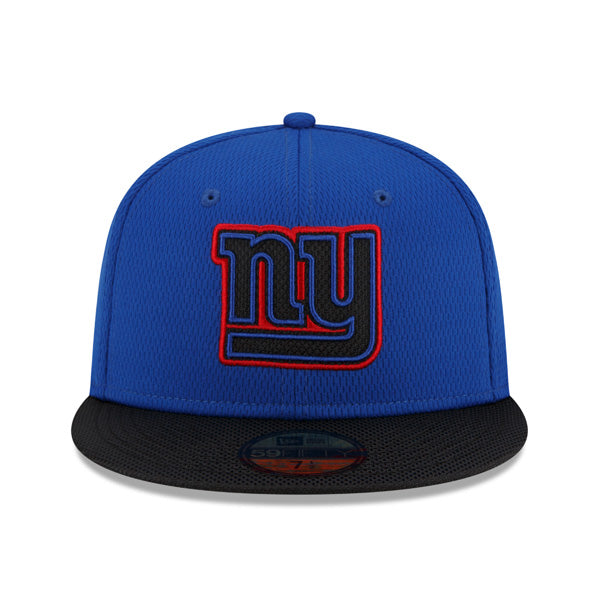New York Giants New Era 2021 NFL Official Sideline ROAD 59FIFTY Fitted Hat - Royal/Black