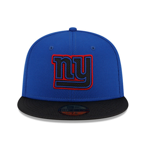New York Giants New Era 2021 NFL Official Sideline ROAD 59FIFTY Fitted Hat - Royal/Black