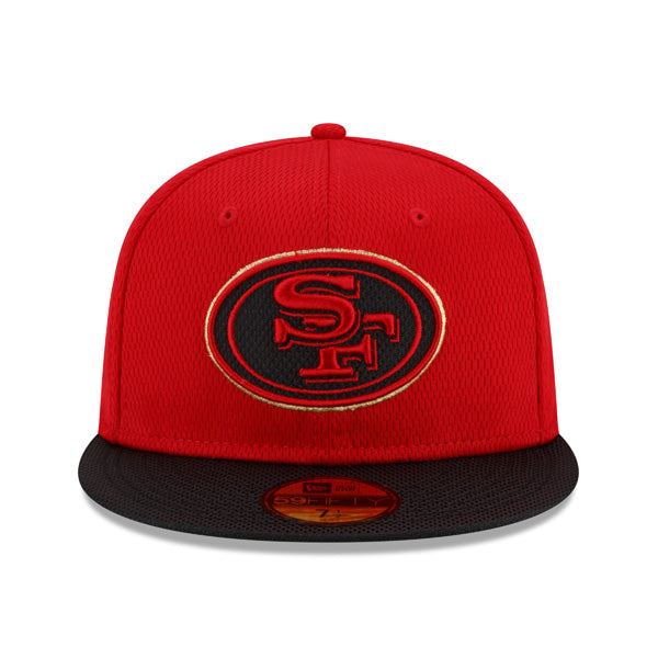 San Francisco 49ers New Era 2021 NFL Official Sideline ROAD 59FIFTY Fitted Hat - Red/Black