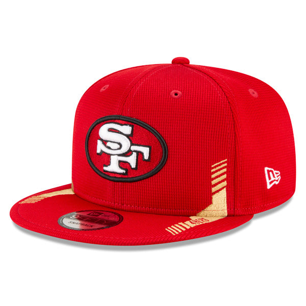 San Francisco 49ers New Era 2021 NFL Sideline HOME 9Fifty Snapback Hat - Scarlet